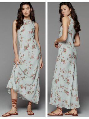 Reformation Prescott Floral Column Maxi Dress New
